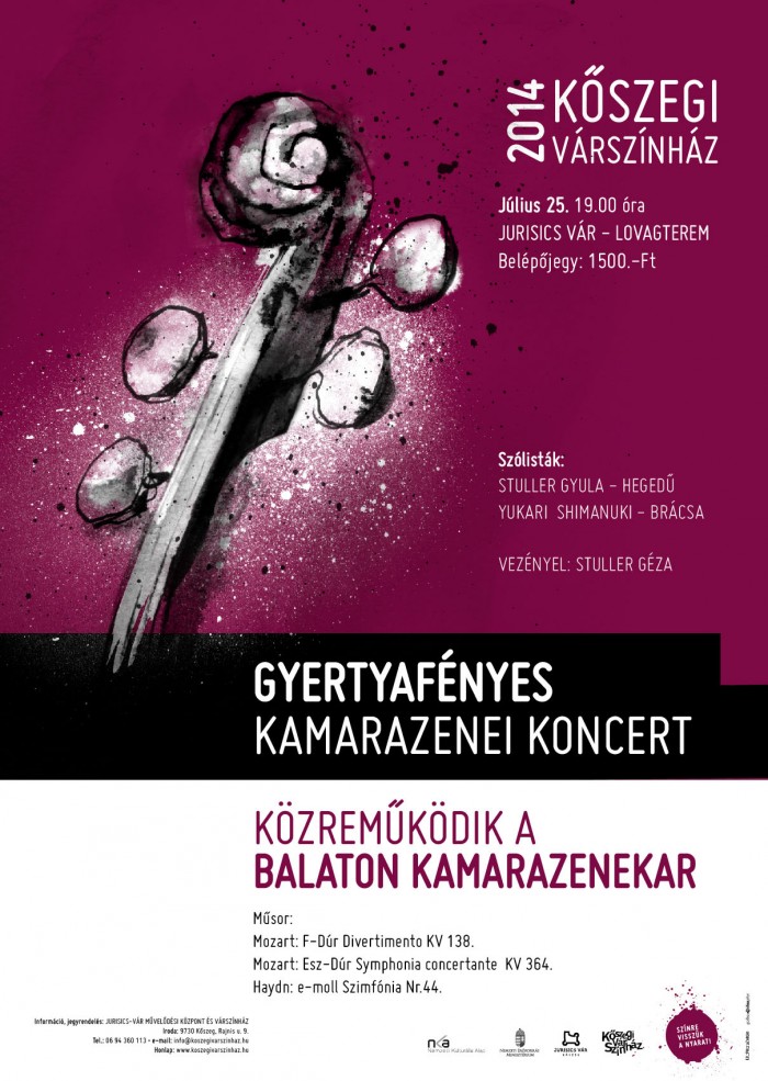 Gyertyafényes Kamarazenei koncert plakát