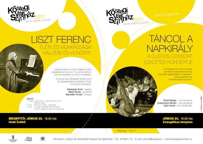 Táncol a Napkirály  - Custos Consort koncert plakát